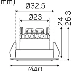 LED-alasvalo Hide-a-lite Core Smart Tilt 45° 3000K valkoinen