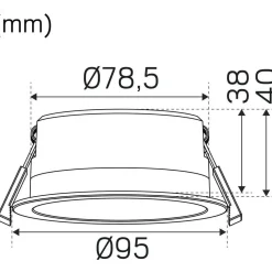 LED-alasvalo Hide-a-lite Level Quick ISO 3000K musta