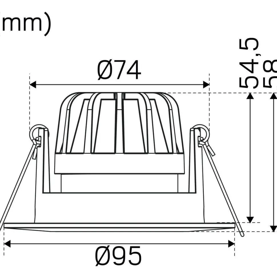 LED-alasvalo Hide-a-lite Optic Focus 3000K valkoinen