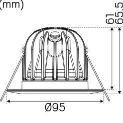 LED-alasvalo Hide-a-lite Optic XL 2700K