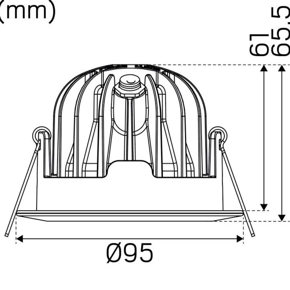 LED-alasvalo Hide-a-lite Optic XL Tilt 2700K