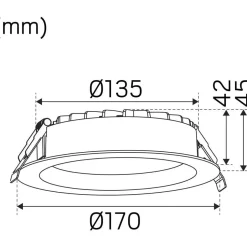 LED-alasvalo Hide-a-lite Plano Basic 170 valkoinen