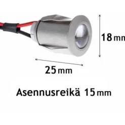 LED-alasvalo Highline Spot teholed 1x3W alumiini lisäosa settiin