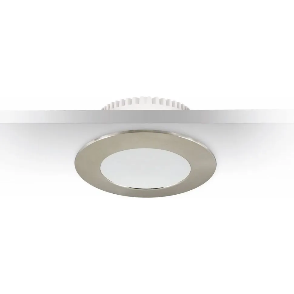 LED-alasvalo Malmbergs MD-232 10W, IP44, satiinikromi