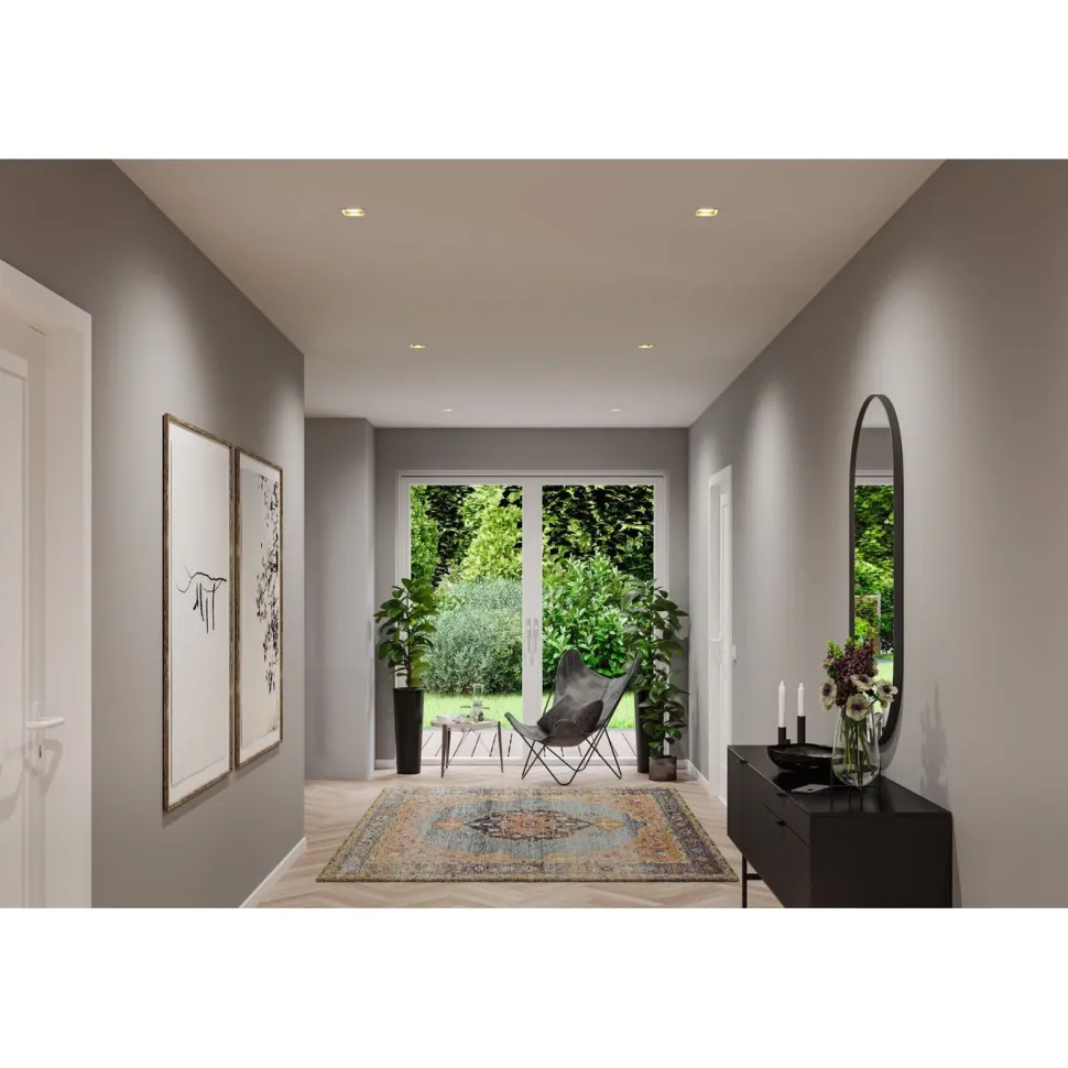 LED-alasvalo Paulmann Cole IP44 88x88mm 6W 470lm himmennettävä