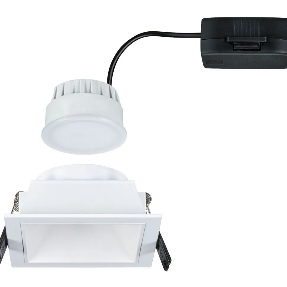 LED-alasvalo Paulmann Cole IP44 88x88mm 6W 470lm himmennettävä
