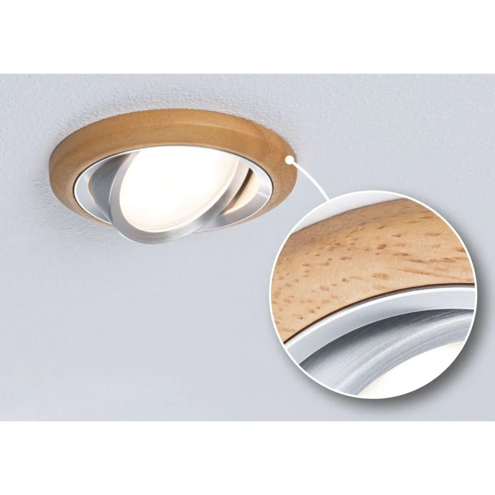 LED-alasvalo Paulmann Lanati Ø84mm upotettava 30° 6W 470lm 2700K