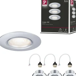 LED-alasvalo Paulmann Ø90mm GU10 max. 10W upotettava musta, 3kpl/pkt