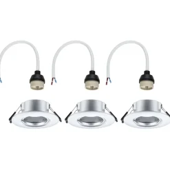 LED-alasvalo Paulmann Ø90mm GU10 max. 10W upotettava musta, 3kpl/pkt