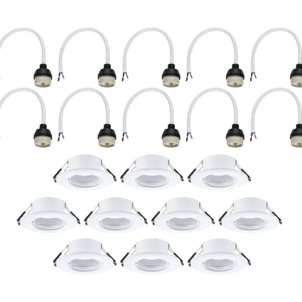 LED-alasvalo Paulmann Ø90mm GU10 max. 10W upotettava musta, 3kpl/pkt