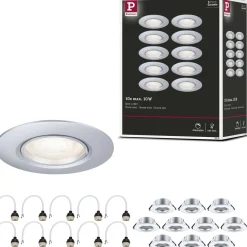 LED-alasvalo Paulmann Ø90mm GU10 max. 10W upotettava musta, 3kpl/pkt