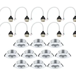 LED-alasvalo Paulmann Ø90mm GU10 max. 10W upotettava musta, 3kpl/pkt