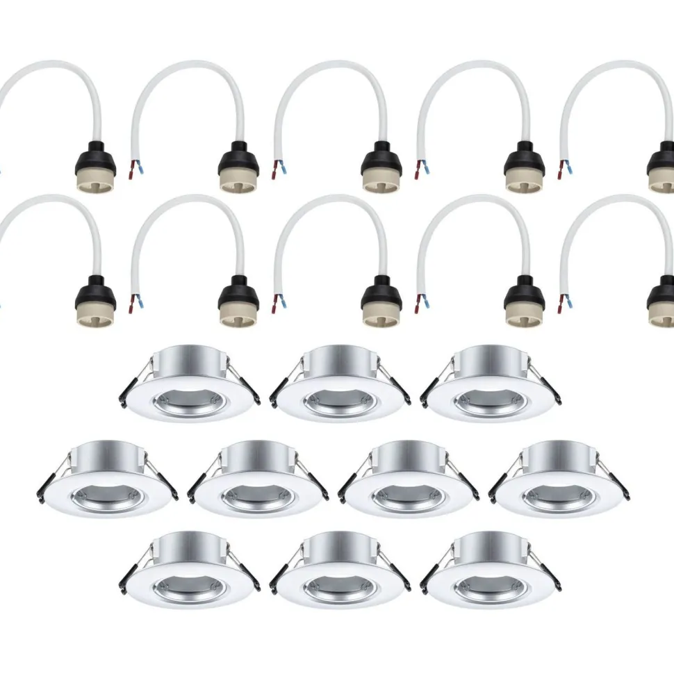 LED-alasvalo Paulmann Ø90mm GU10 max. 10W upotettava musta, 3kpl/pkt