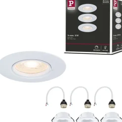 LED-alasvalo Paulmann Ø90mm GU10 max. 10W upotettava musta, 3kpl/pkt