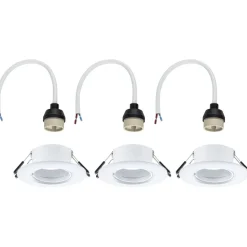LED-alasvalo Paulmann Ø90mm GU10 max. 10W upotettava musta, 3kpl/pkt
