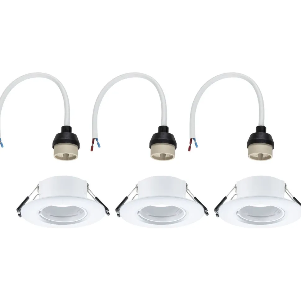 LED-alasvalo Paulmann Ø90mm GU10 max. 10W upotettava musta, 3kpl/pkt