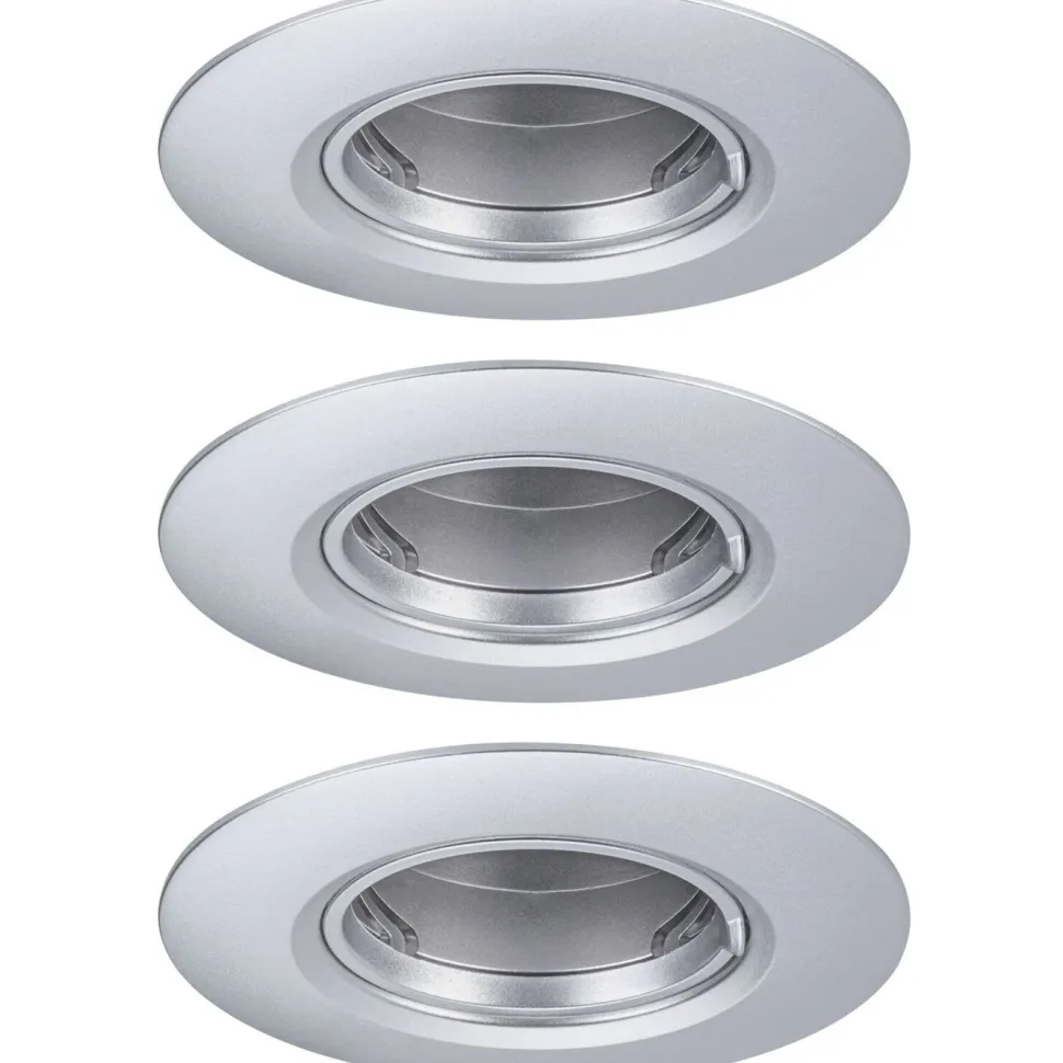 LED-alasvalo Paulmann Ø90mm GU10 max. 10W upotettava musta, 3kpl/pkt