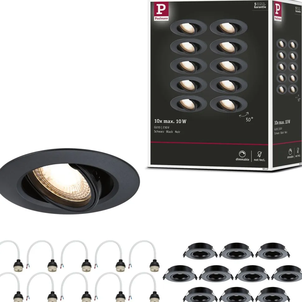 LED-alasvalo Paulmann Ø90mm kääntyvä 30° GU10 max. 10W upotettava, eri vaihtoehtoja
