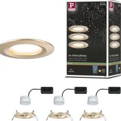 LED-alasvalo Paulmann Nova Coin Basic IP44 Ø78mm 6W 470lm 2700K upotettava mattakulta 3kpl/pkt