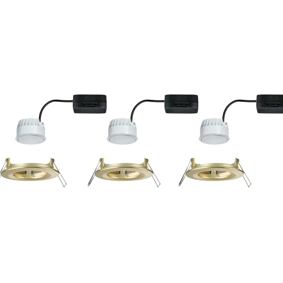 LED-alasvalo Paulmann Nova Coin Basic IP44 Ø78mm 6W 470lm 2700K upotettava mattakulta 3kpl/pkt