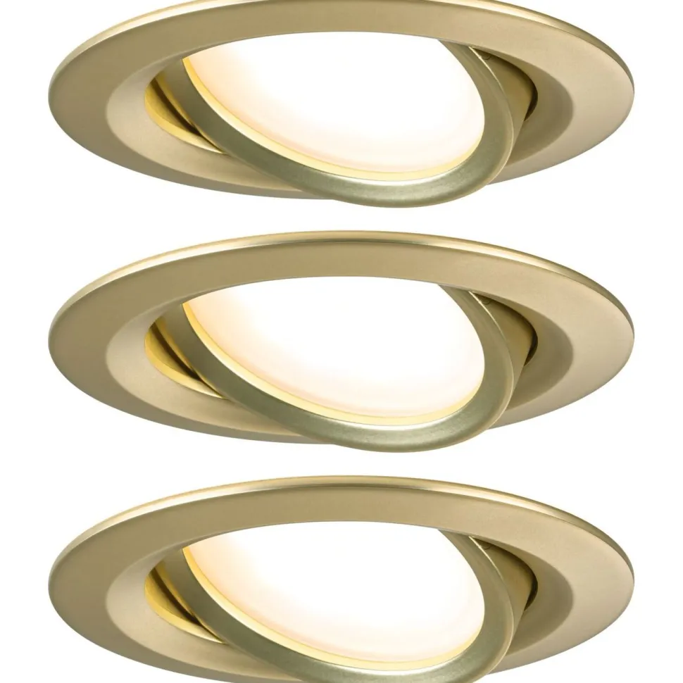 LED-alasvalo Paulmann Nova Coin Ø84mm 50° 6W 470lm 2700K upotettava mattakulta 3kpl/pkt