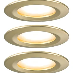 LED-alasvalo Paulmann 3-Step-Dim Nova Coin Basic IP44 Ø74mm 6W 470lm 2700K himmennettävä upotettava mattakulta 3kpl/pkt