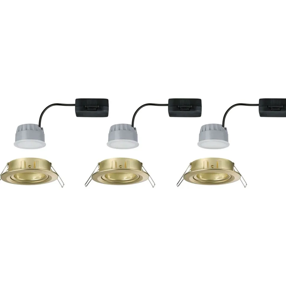 LED-alasvalo Paulmann 3-Step-Dim Nova Coin Basic Ø84mm 50° 6W 470lm 2700K himmennettävä upotettava mattakulta 3kpl/pkt