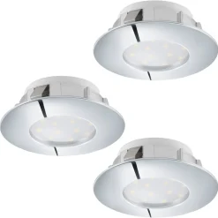 LED-alasvalosarja Eglo 3x6W Ø78mm IP20/44 kromi 95822