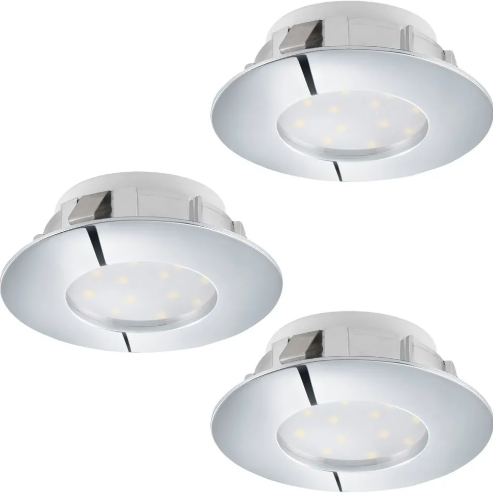 LED-alasvalosarja Eglo 3x6W Ø78mm IP20/44 kromi 95822