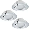 LED-alasvalosarja Eglo 3x6W Ø84mm kromi himmennettävä 95858