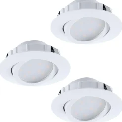 LED-alasvalosarja Eglo 3x6W Ø84mm valkoinen 95851