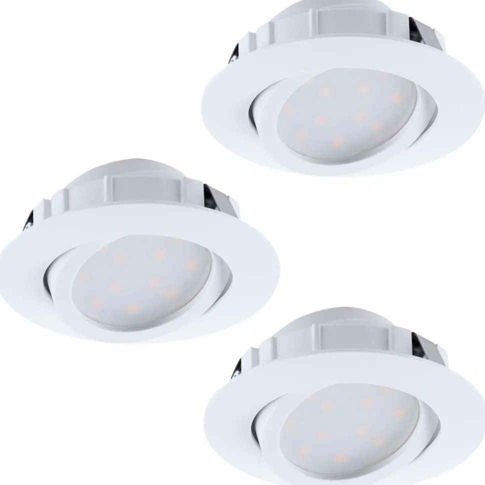 LED-alasvalosarja Eglo 3x6W Ø84mm valkoinen 95851