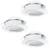 LED-alasvalosarja Eglo 3x6W Ø84mm valkoinen himmennettävä 95857