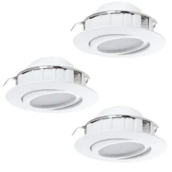LED-alasvalosarja Eglo 3x6W Ø84mm valkoinen himmennettävä 95857