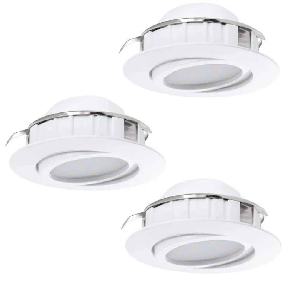 LED-alasvalosarja Eglo 3x6W Ø84mm valkoinen himmennettävä 95857