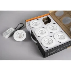 LED-alasvalosarja Hide-a-lite Comfort G3 Tilt 6-Pack 3000K valkoinen