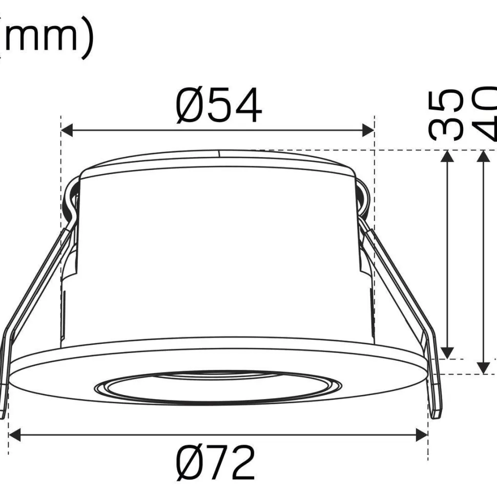 LED-alasvalosarja Hide-a-lite Optic Quick S ISO 6-pack säädettävä valkoinen