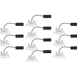 LED-Alasvalosetti Paulmann Calla 10-osainen suunnattava himmennettävä 4000K mattavalkoinen
