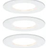 LED-Alasvalosetti Paulmann Coin 3-osainen IP44 2700K mattavalkoinen