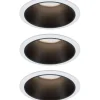 LED-Alasvalosetti Paulmann Cole 3-osainen IP44 2700K valkoinen/mattamusta