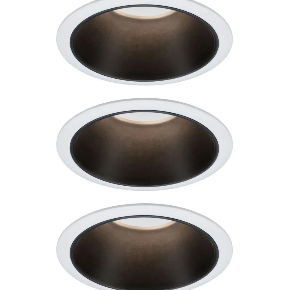 LED-Alasvalosetti Paulmann Cole 3-osainen IP44 2700K valkoinen/mattamusta