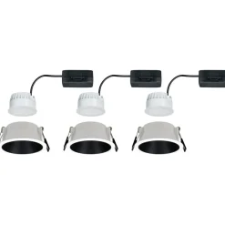 LED-Alasvalosetti Paulmann Cole 3-osainen IP44 2700K valkoinen/mattamusta