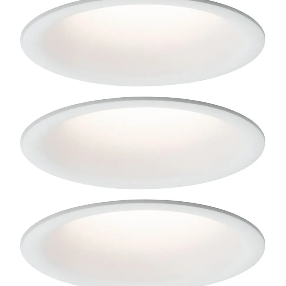 LED-Alasvalosetti Paulmann Cymbal 3-osainen himmennettävä IP44 2700K mattavalkoinen