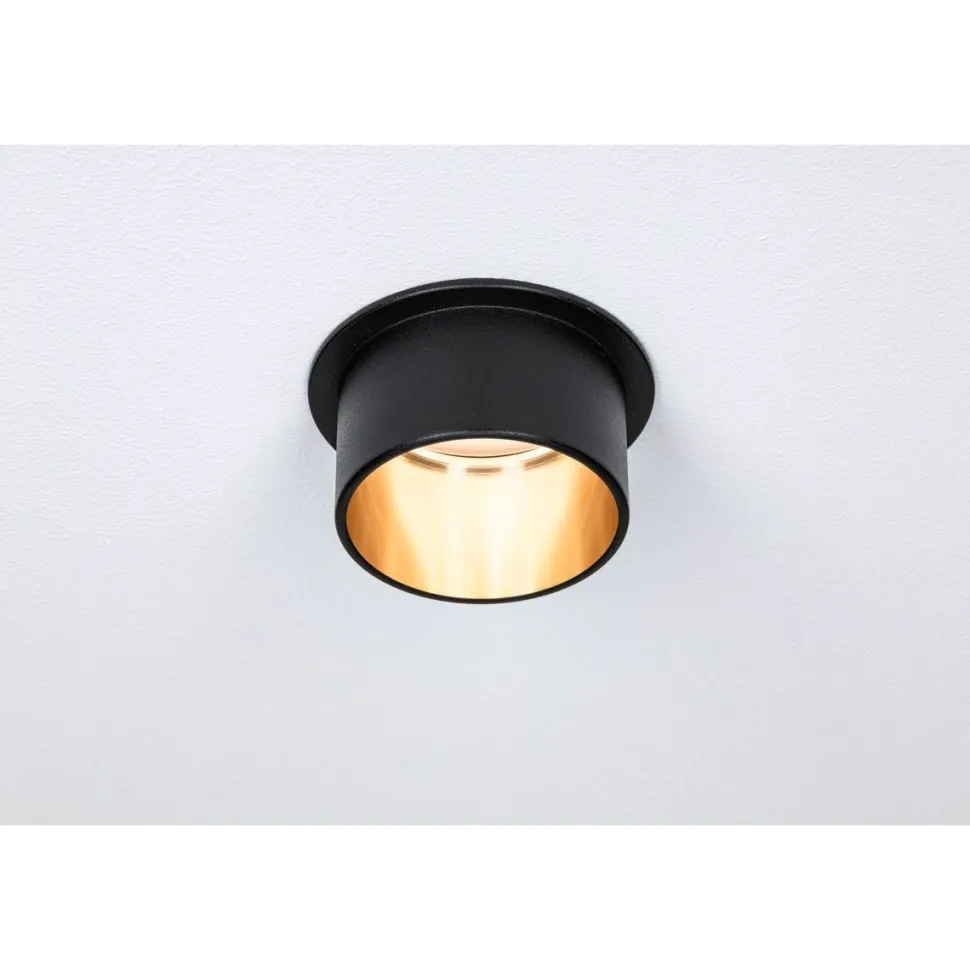 LED-Alasvalosetti Paulmann Gil 3-osainen himmennettävä IP44 2700K mattamusta/kulta