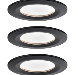 LED-Alasvalosetti Paulmann Nova 3-osainen himmennettävä IP44 2700K mattamusta