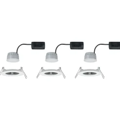 LED-Alasvalosetti Paulmann Nova 3-osainen himmennettävä IP44 2700K mattamusta