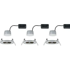 LED-Alasvalosetti Paulmann Nova 3-osainen himmennettävä IP44 2700K mattamusta