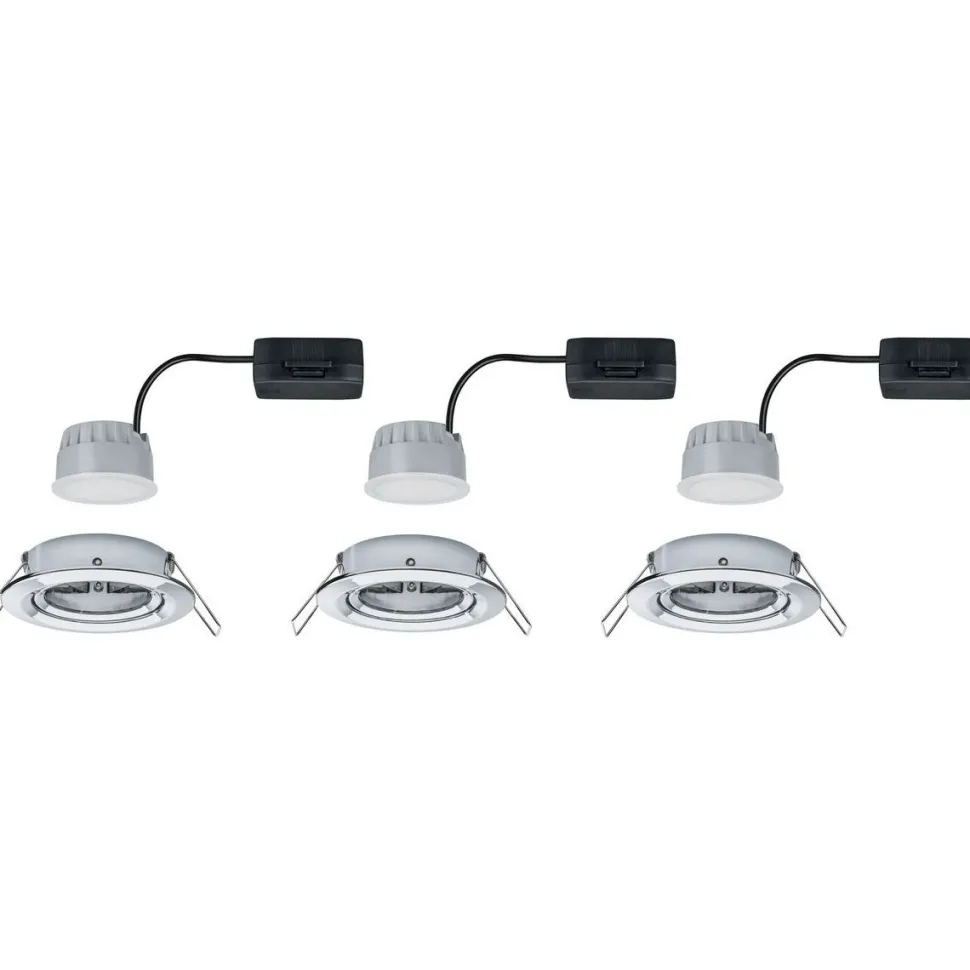 LED-Alasvalosetti Paulmann Nova 3-osainen suunnattava himmennettävä 2700K mattamusta