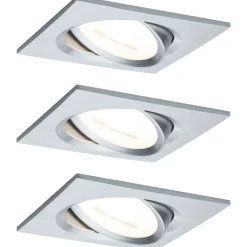 LED-Alasvalosetti Paulmann Nova 3-osainen 78x84mm suunnattava himmennettävä 2700K alumiini