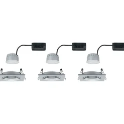 LED-Alasvalosetti Paulmann Nova 3-osainen 78x84mm suunnattava himmennettävä 2700K alumiini